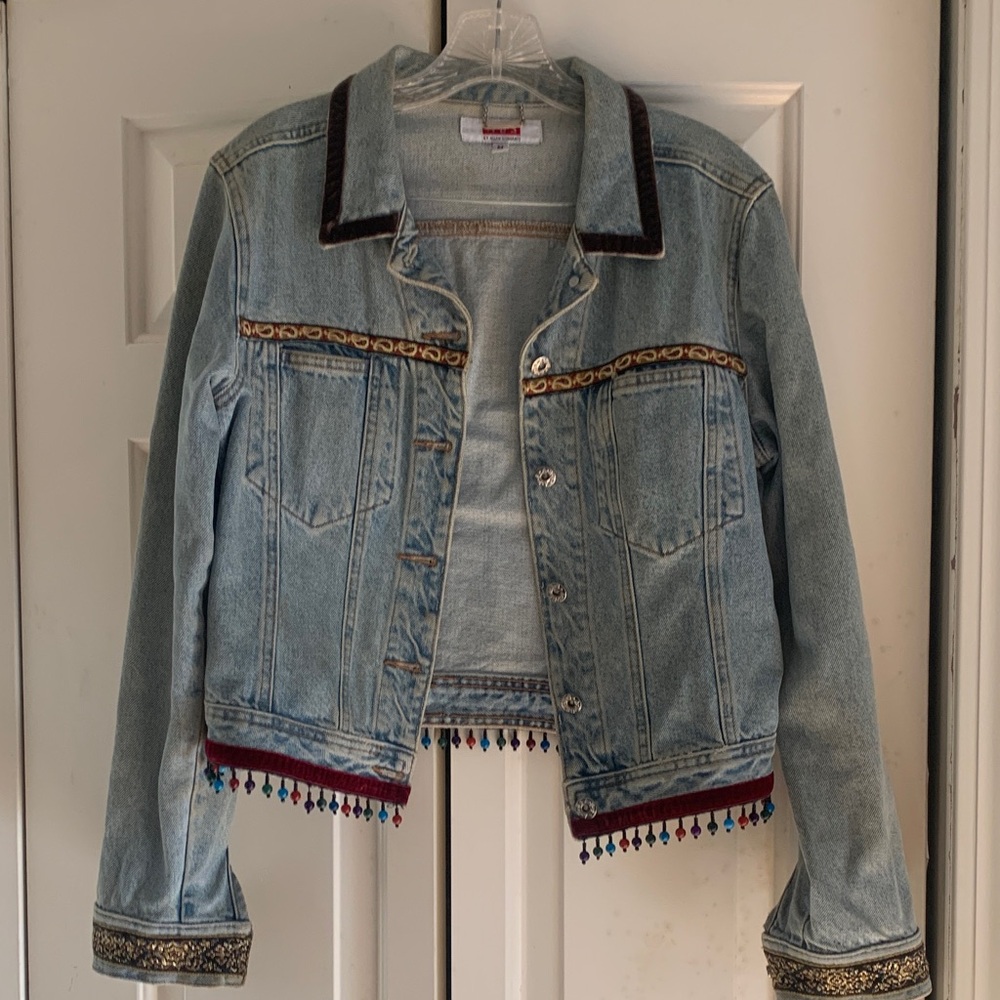 Boho Chic Embellished Jean Jacket